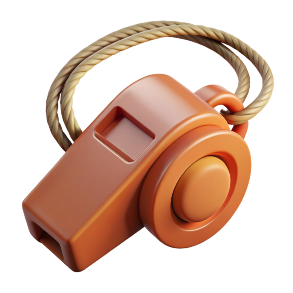 beautiful creative Survival Whistle with Lanyard Cutout high resolution png