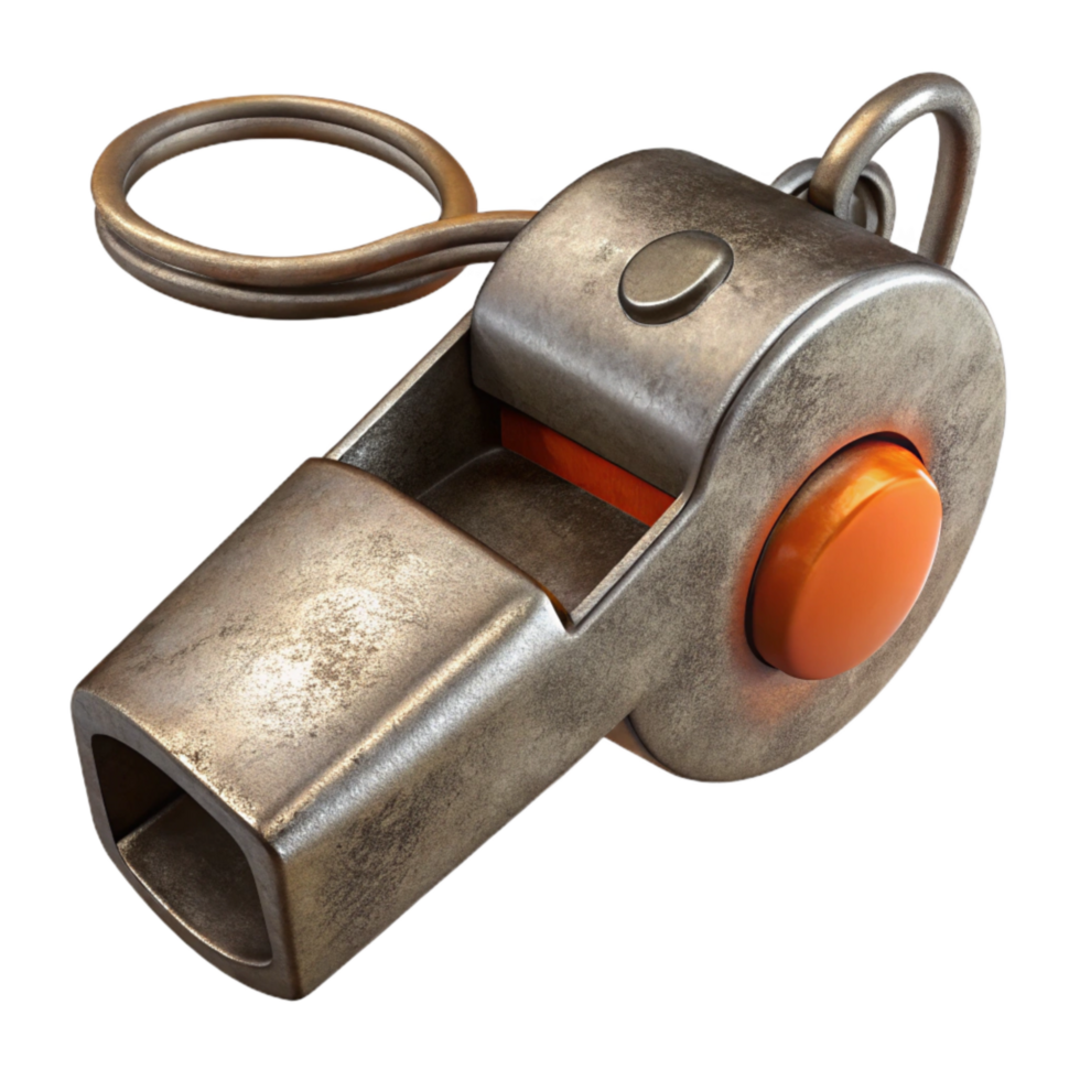 magnificent creative Survival Whistle Metal Isolated exclusive png