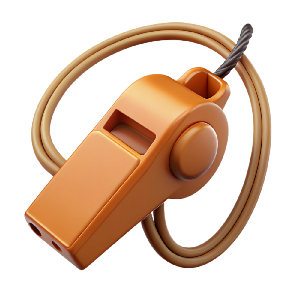 serene creative Survival Whistle with Lanyard Cutout png