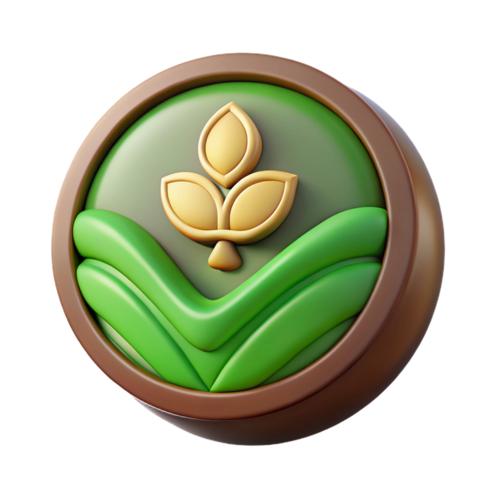 wonderful rustic Sustainable Agriculture Icon Isolated Green Symbol premium png