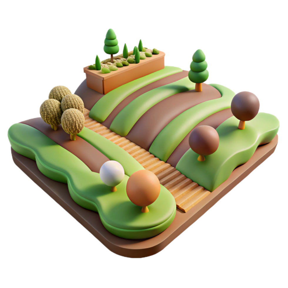 dramatic vintage Sustainable Agriculture Landscape Isolated with Fields png