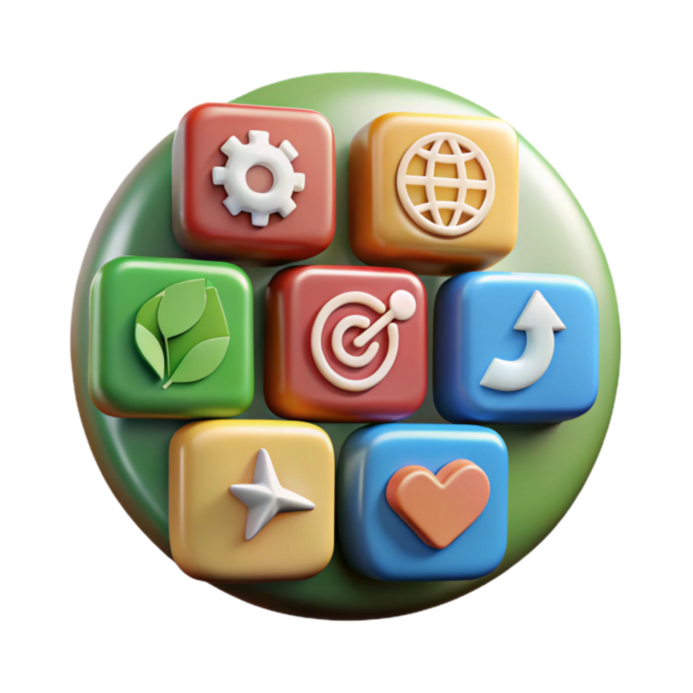 extraordinary creative Sustainable Development Goals Icons Set Colorful Isolated detailed png