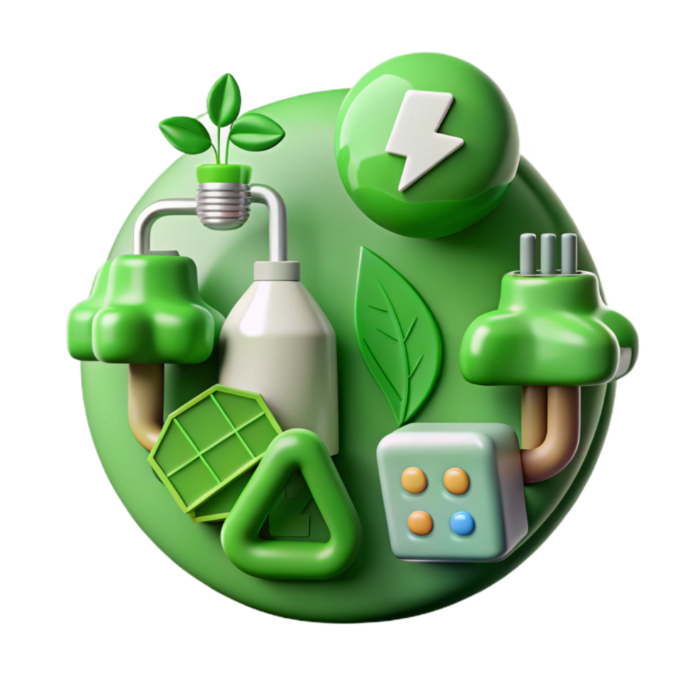 elegant traditional Sustainable Energy Sources Icons Green Isolated genuine png