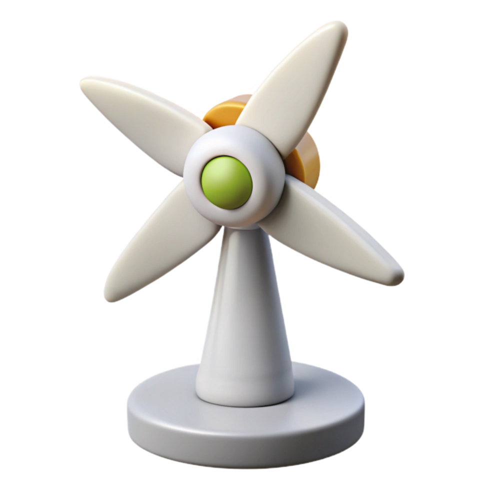 dramatic abstract Sustainable Energy Wind Turbine Icon White Isolated png