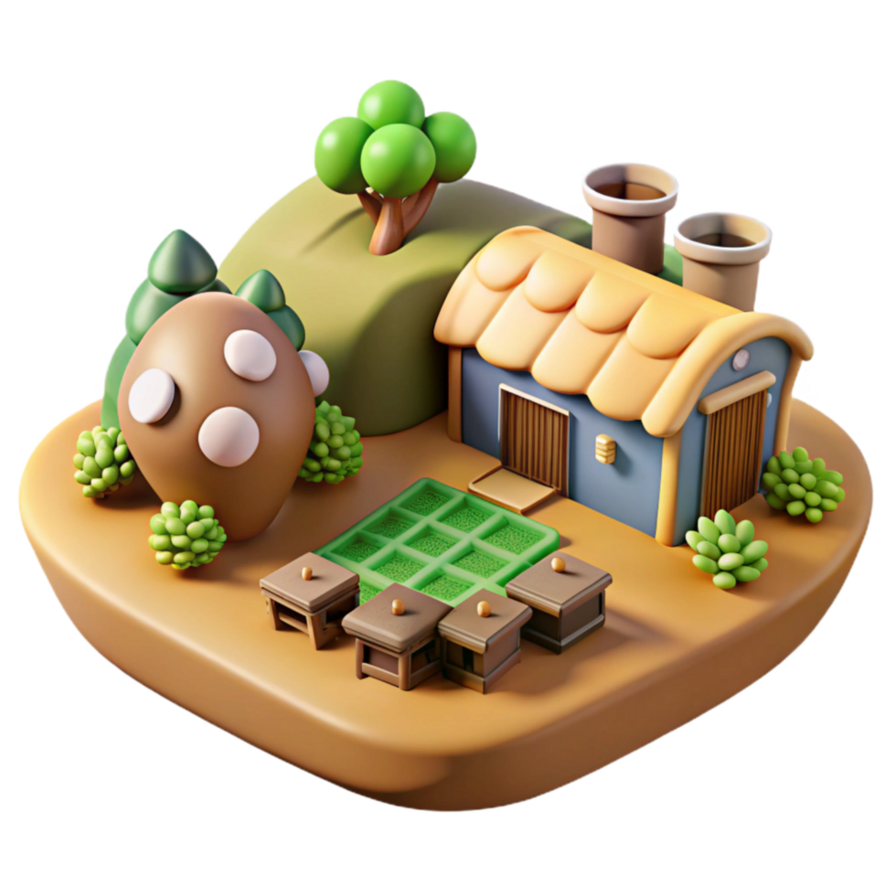 beautiful artistic Sustainable Farming Practices Illustration Isolated premium png