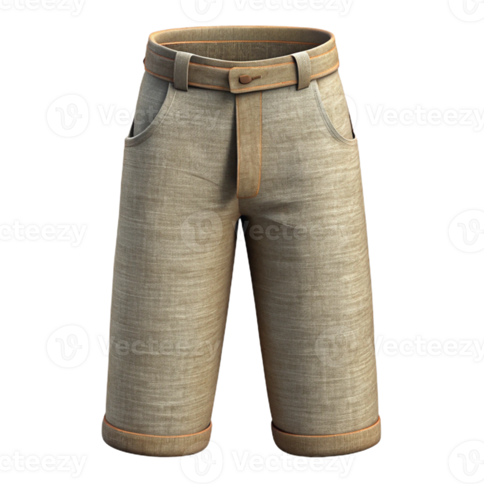 elegant contemporary Sustainable Linen Pants Flat Lay Cutout premium png