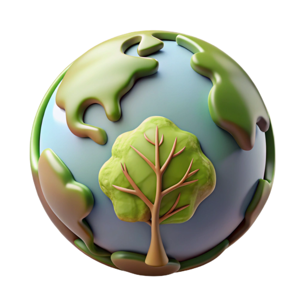 serene traditional Sustainable Tourism Icon Globe Tree Cutout png