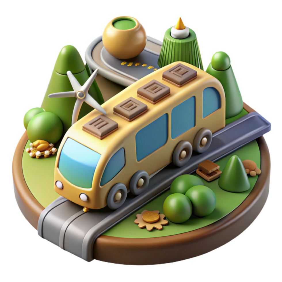 wonderful creative Sustainable Transportation Infrastructure Isolated exclusive png