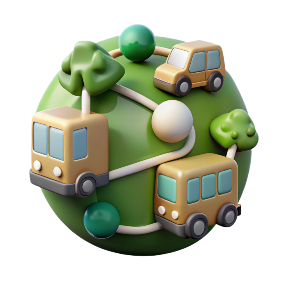 extraordinary vintage Sustainable Transportation System Diagram Isolated original png