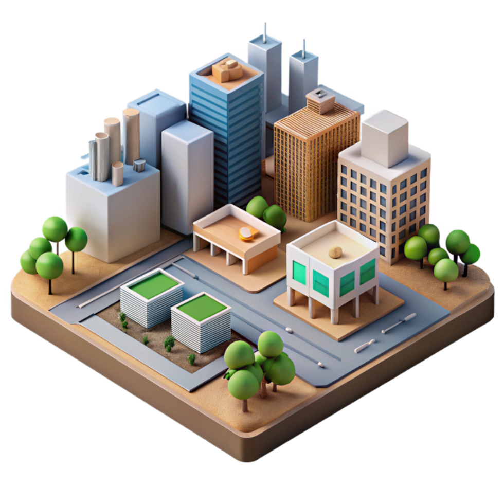 stunning modern Sustainable Urban Design Concept Diagram Isolated png