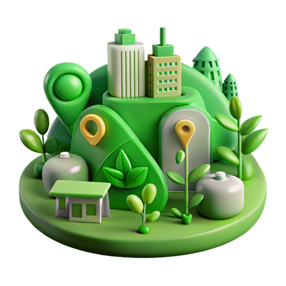 stunning abstract Sustainable Urban Farming Icon Set Transparent Background genuine png