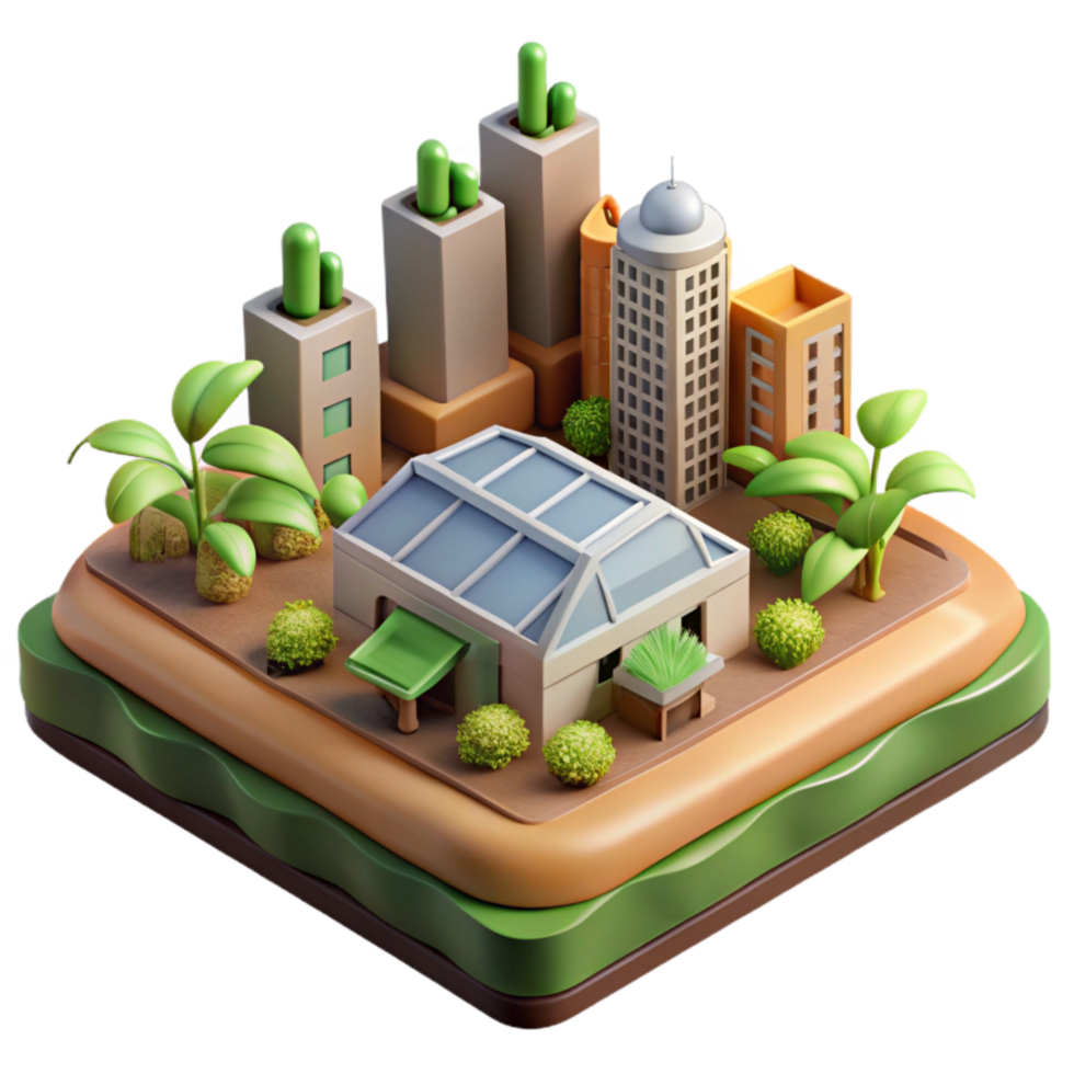 impressive classic Sustainable Urban Farming Project Isolated original png