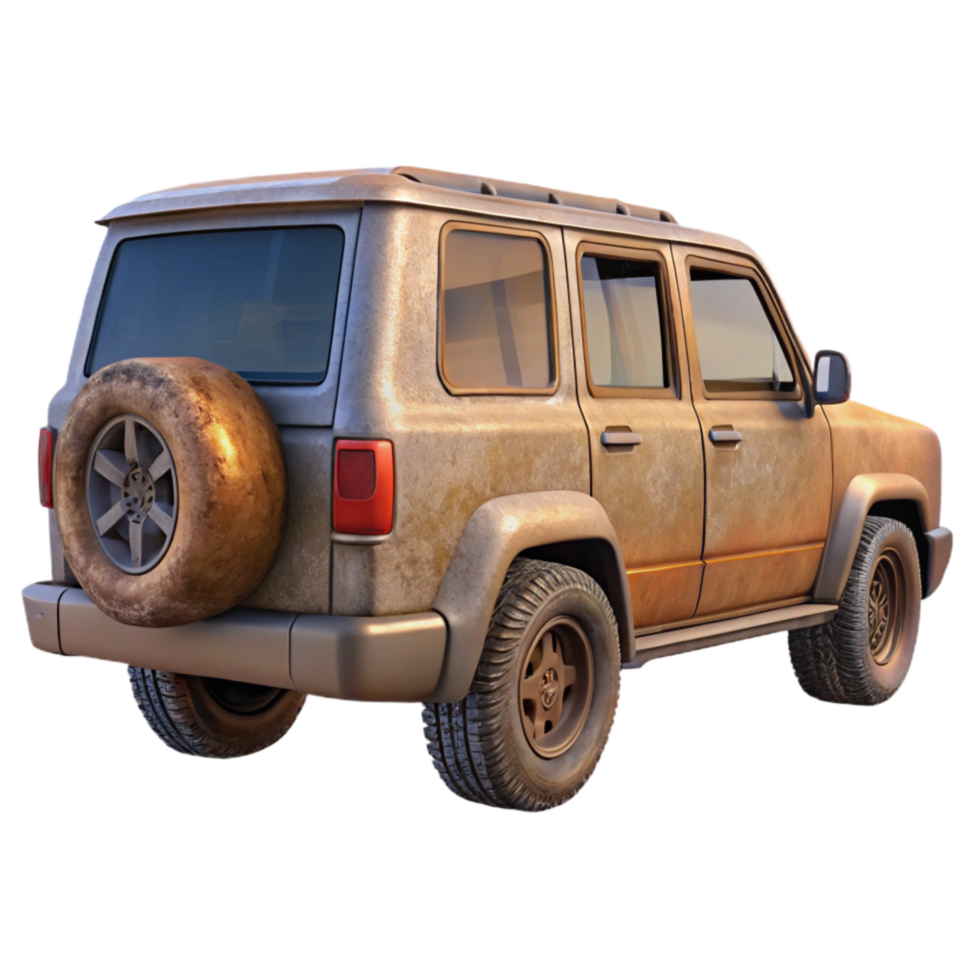magnificent artistic Suv Back View Transparent Background Isolated genuine png
