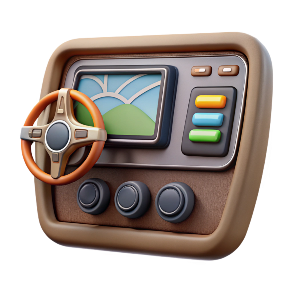 dramatic modern Suv Dashboard Navigation Screen Cutout original png