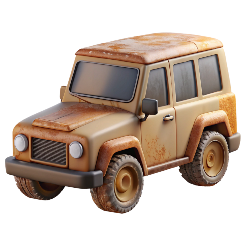 dramatic vintage Suv with Mud Flaps Transparent authentic png