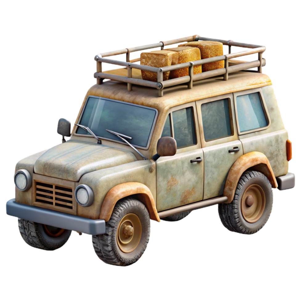 elegant traditional Suv with Roof Rack Transparent detailed png