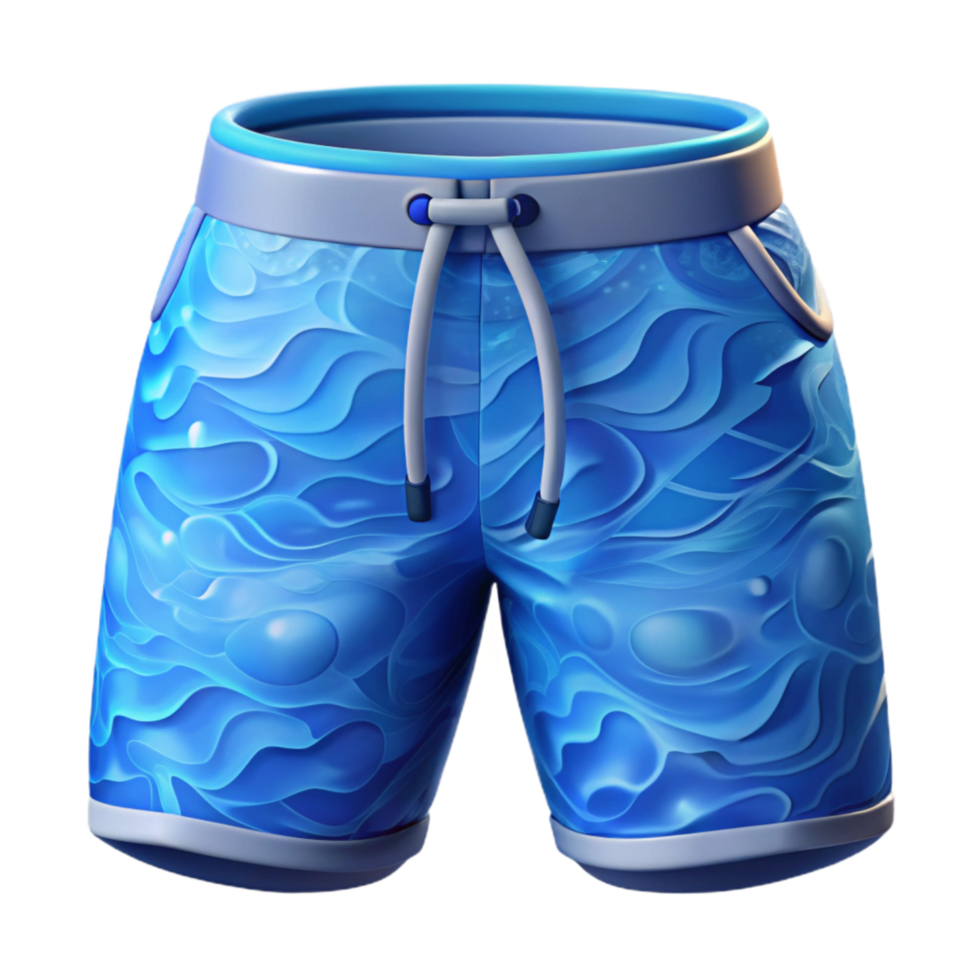 impressive rustic Swim Trunks Blue Pattern Transparent Background exclusive png
