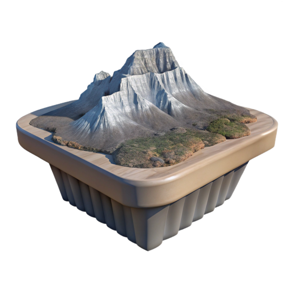serene creative Table Mountain Cape Town Flat Top Transparent Background high quality png