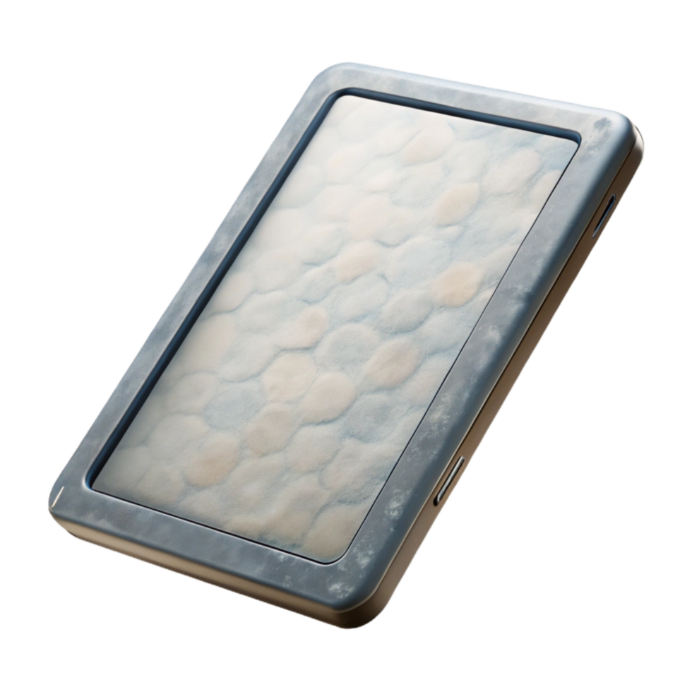 serene vintage Tablet Side View Transparent Background detailed png