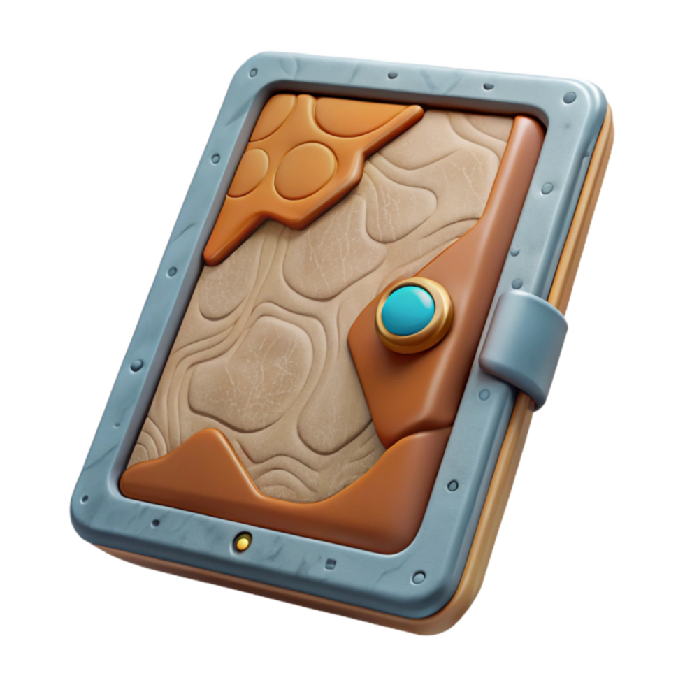extraordinary vintage Tablet with Protective Case Isolated Cutout authentic png