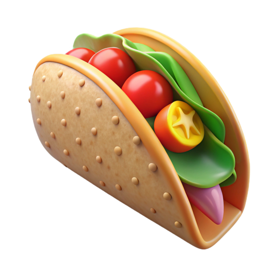 extraordinary modern Taco with Salsa Fresh Ingredients Transparent Background authentic png