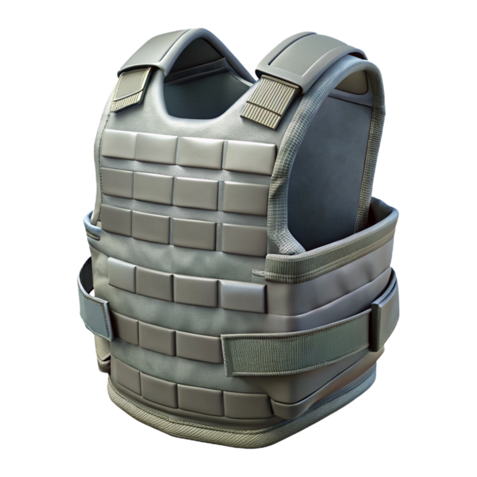 dramatic minimalist Tactical Vest Front View Isolated detailed png