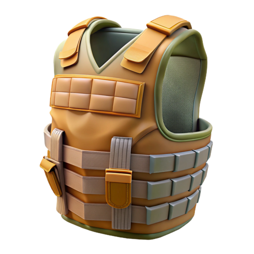 wonderful rustic Tactical Vest Front View Isolated genuine png
