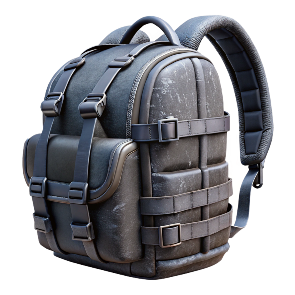 serene abstract Tactical Backpack Black Isolated original png