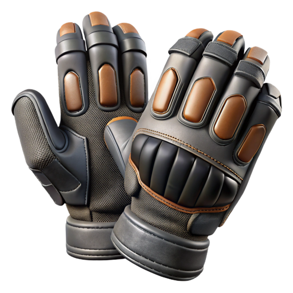 beautiful abstract Tactical Gloves Black Isolated detailed png