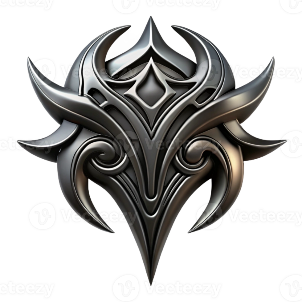 dramatic traditional Tattoo Design Tribal Style Black Isolated original png