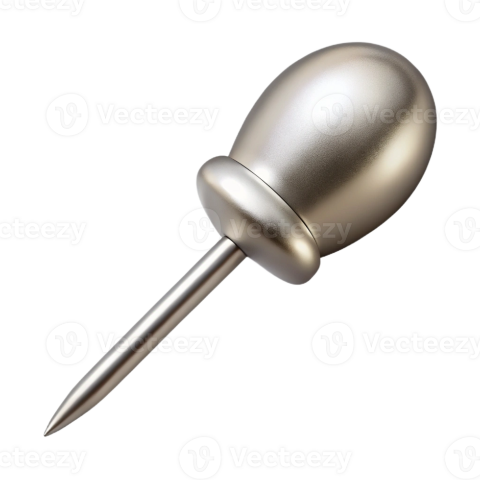 elegant creative Tattoo Needle Close Up Silver Isolated on Transparent Background authentic png