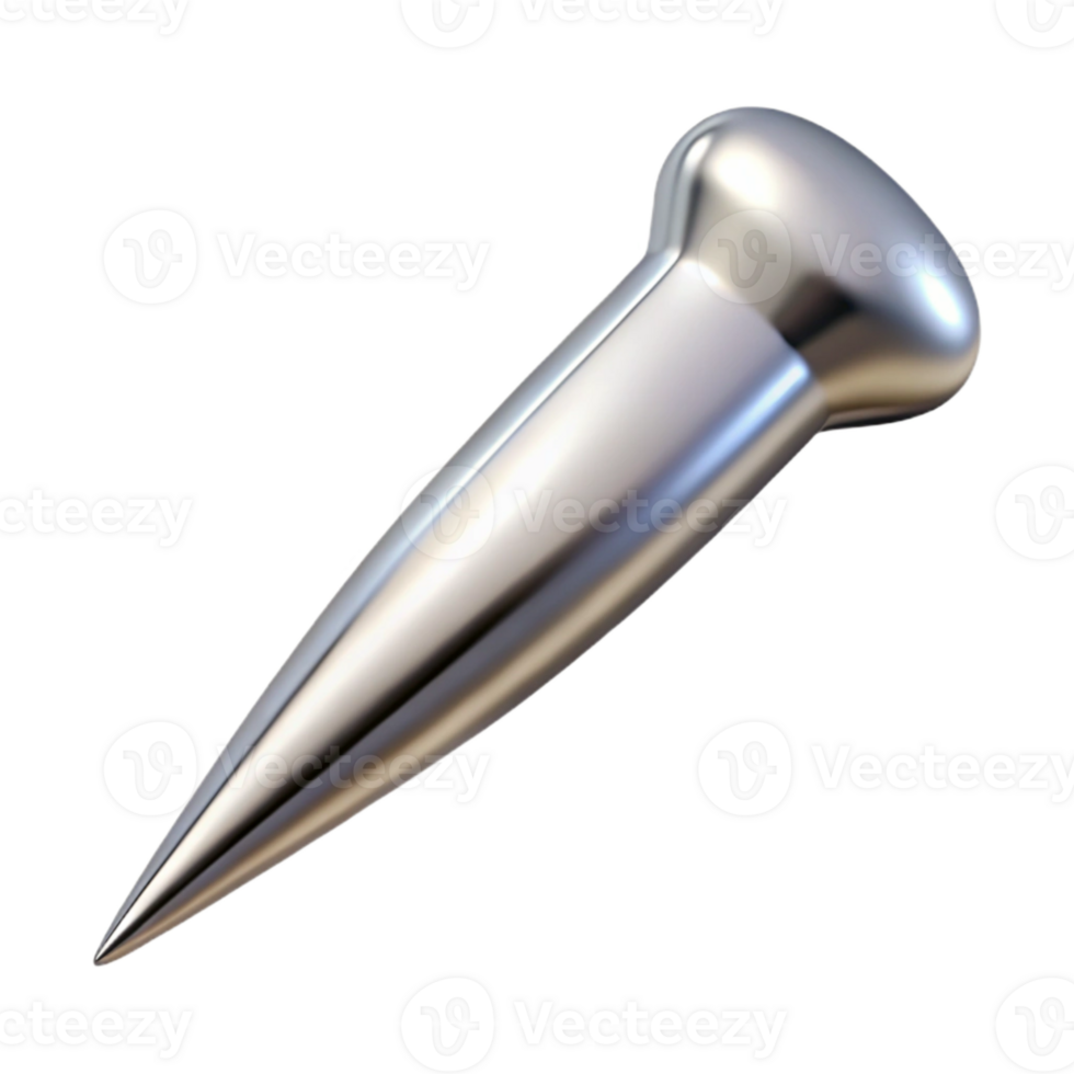 elegant creative Tattoo Needle Close Up Silver Isolated on Transparent Background original png