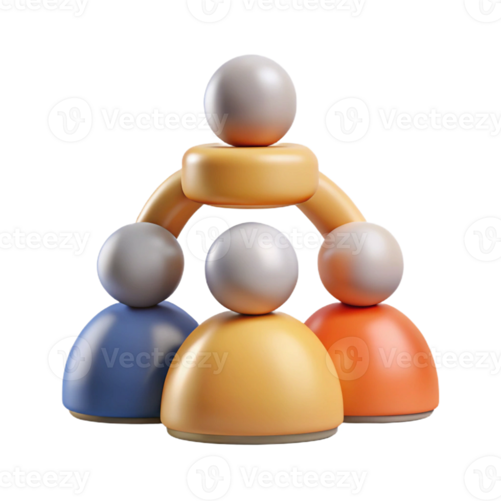 beautiful modern Team Building Activities Icon Group of People Transparent Background high quality png