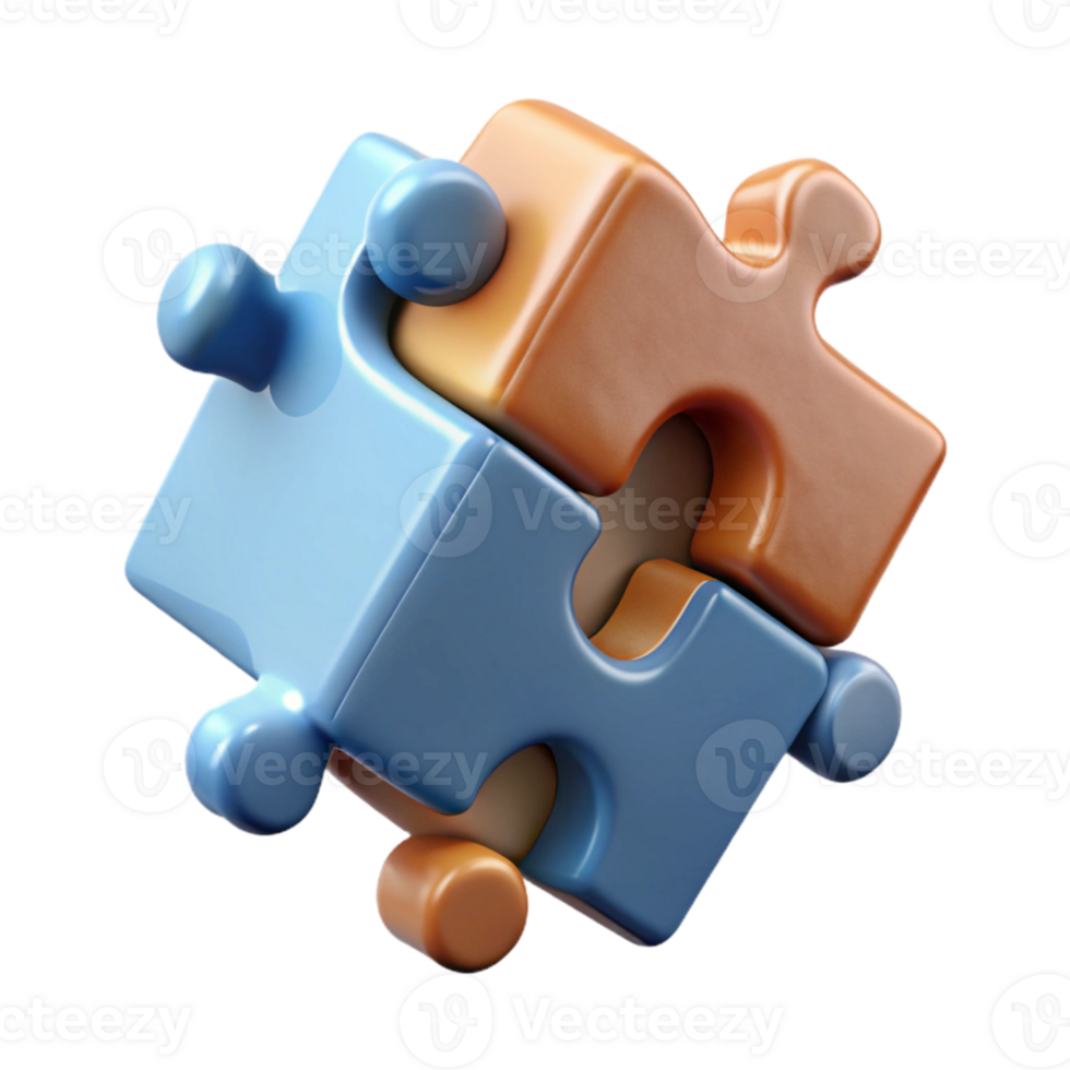 elegant classic Teamwork Concept Puzzle Pieces Fitting Together Transparent Background professional png