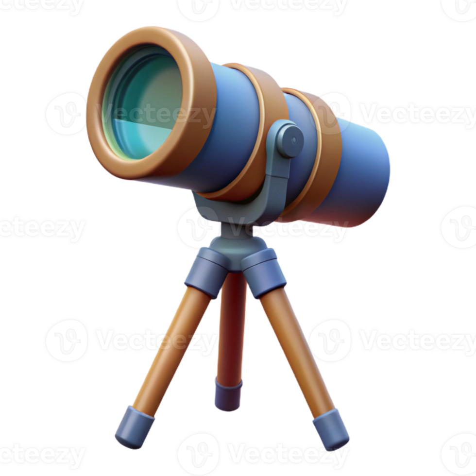 impressive traditional Telescope with Tripod Transparent Background Isolated Element genuine png