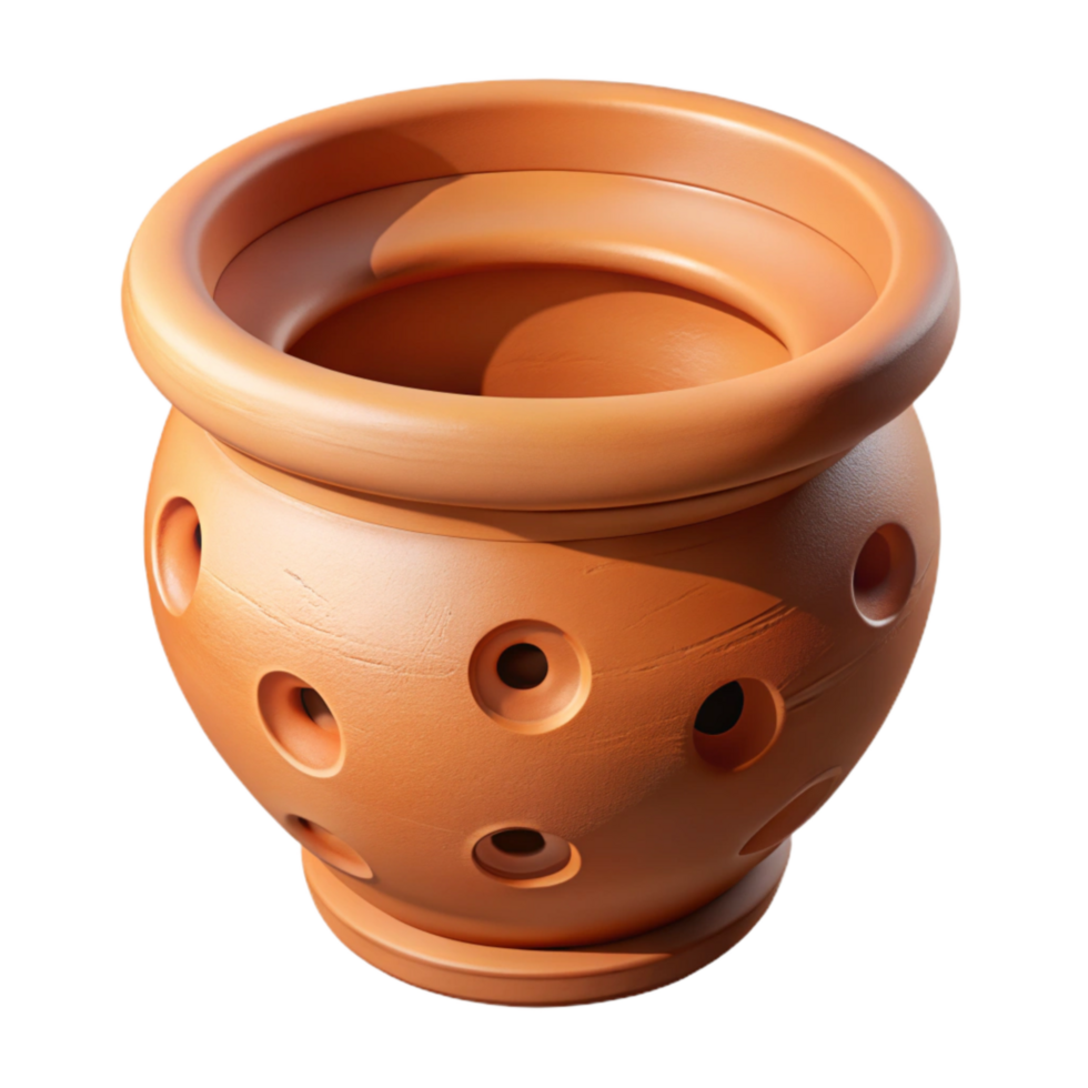 magnificent contemporary Terracotta Pot with Drainage Holes Transparent Background genuine png