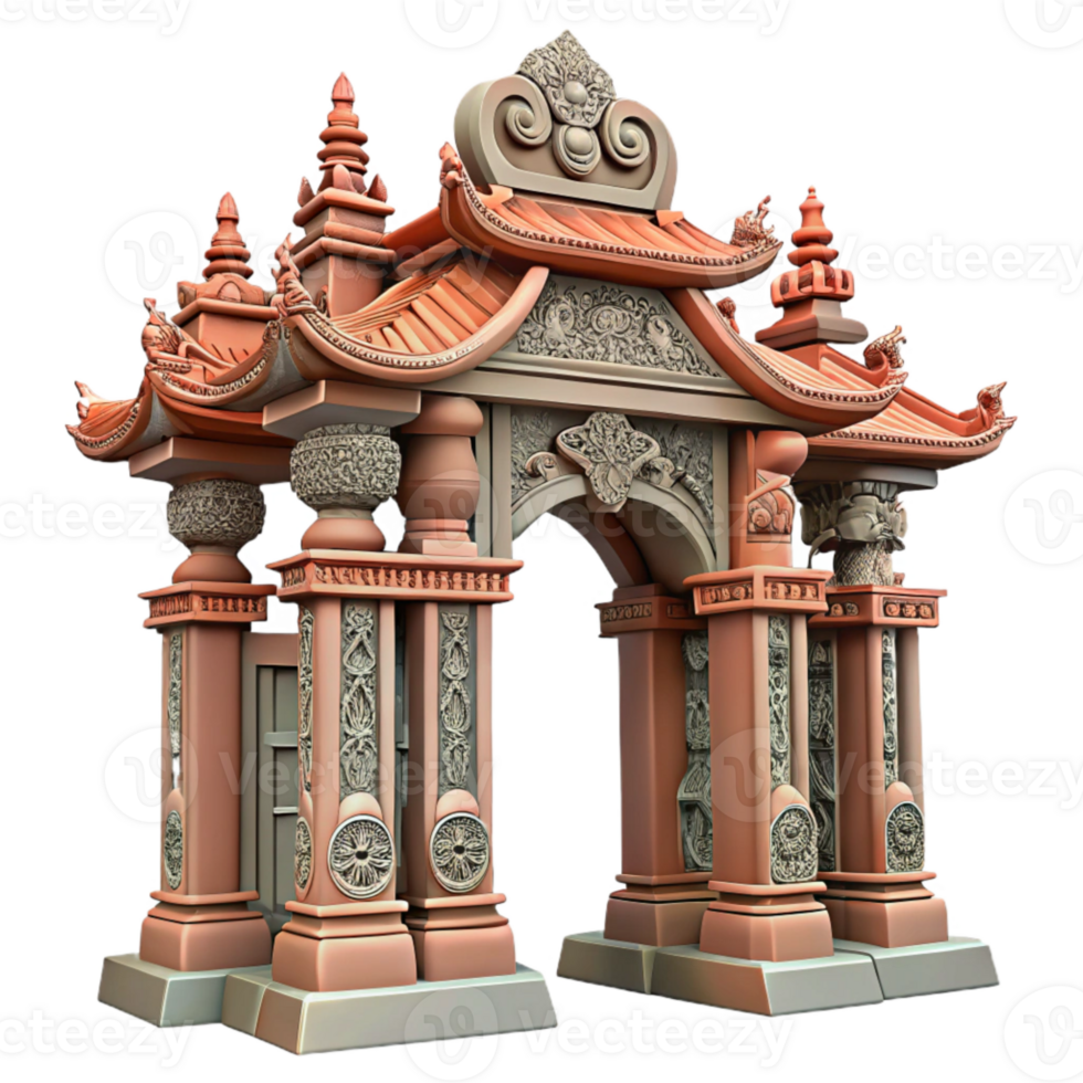 wonderful modern Temple Entrance Gate Ornate Carvings Cutout png