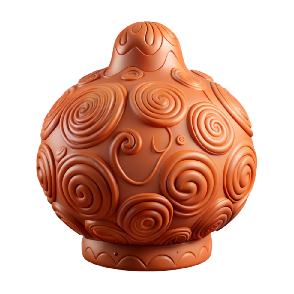 elegant minimalist Terracotta Sculpture Decorative Pattern Transparent Background premium png