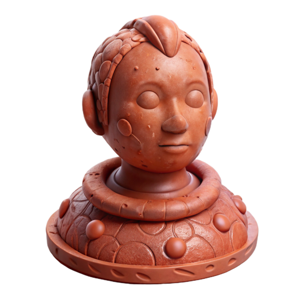 beautiful classic Terracotta Sculpture Rustic Finish Transparent Background original png