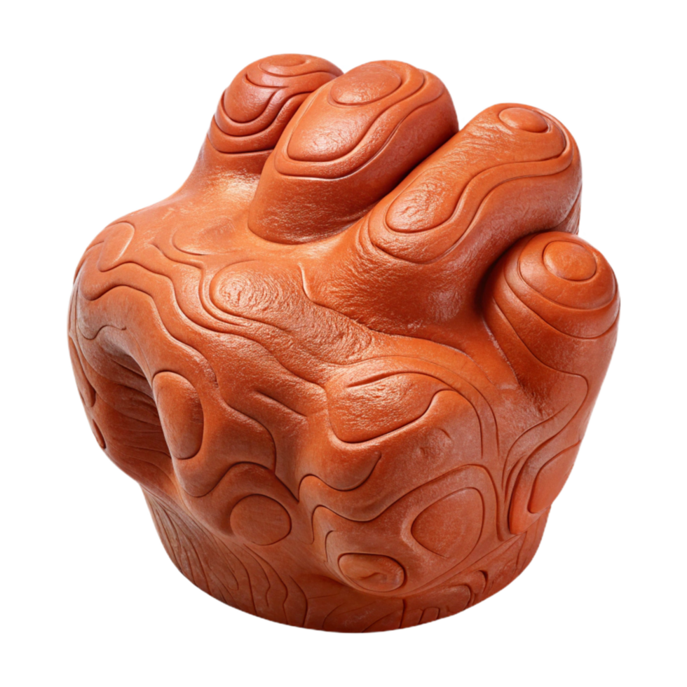 wonderful rustic Terracotta Sculpture Hand Molded Transparent Background professional png