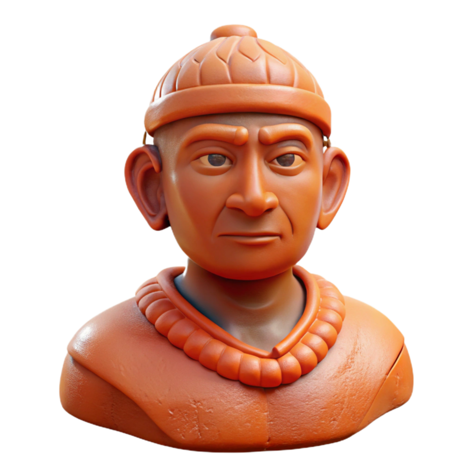 dramatic artistic Terracotta Sculpture Traditional Style Transparent Background professional png