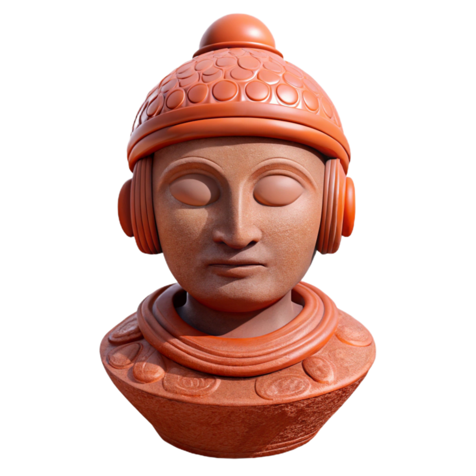 beautiful artistic Terracotta Sculpture Traditional Style Transparent Background premium png