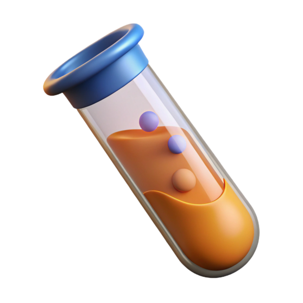 dramatic abstract Test Tube with Liquid Cutout Element genuine png