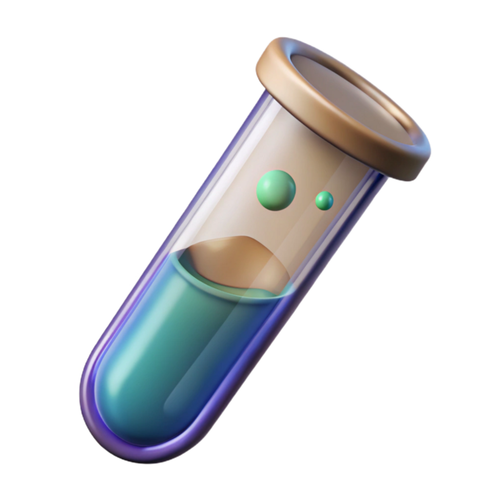 magnificent abstract Test Tube with Liquid Cutout Element professional png