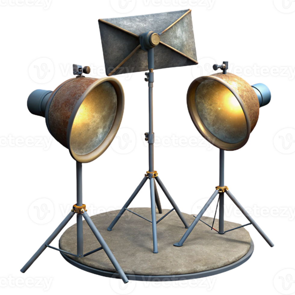 elegant abstract Three Point Lighting Setup Diagram Cutout high quality png