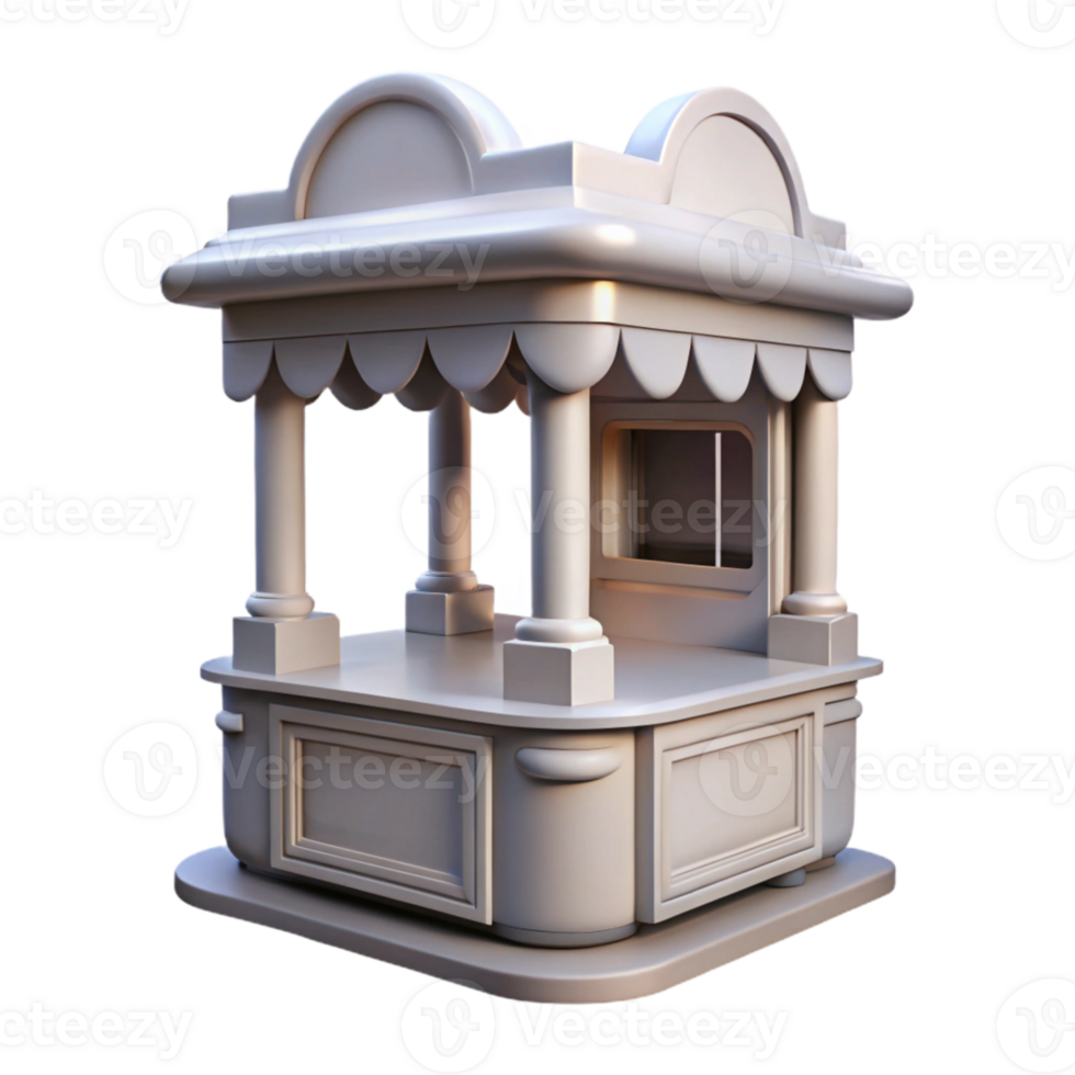 impressive modern Ticket Booth Museum Entrance Transparent Background premium png