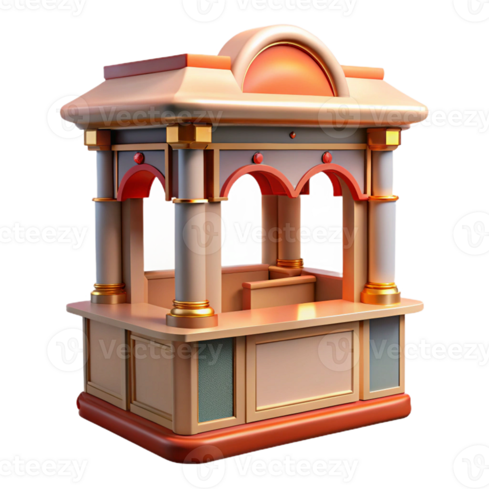 beautiful contemporary Ticket Booth Museum Entrance Transparent Background detailed png