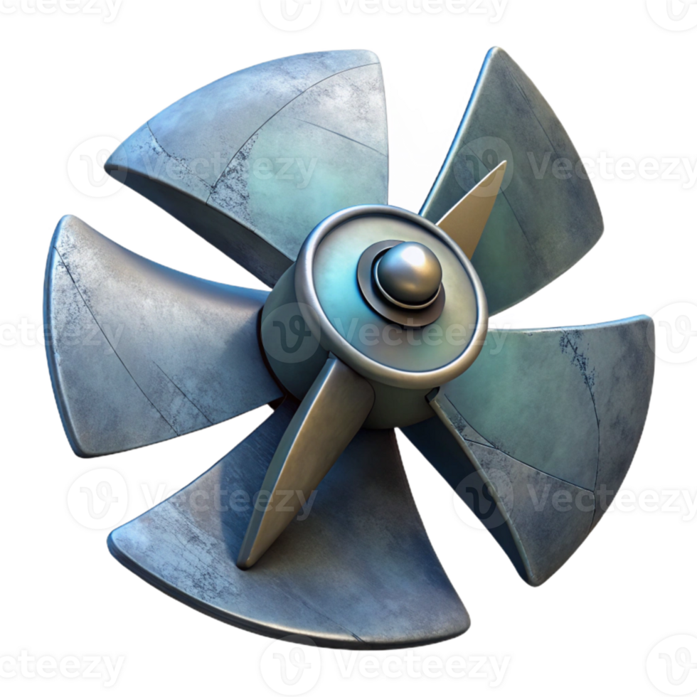 dramatic creative Tidal Turbine Rotor Blades Spinning Isolated professional png