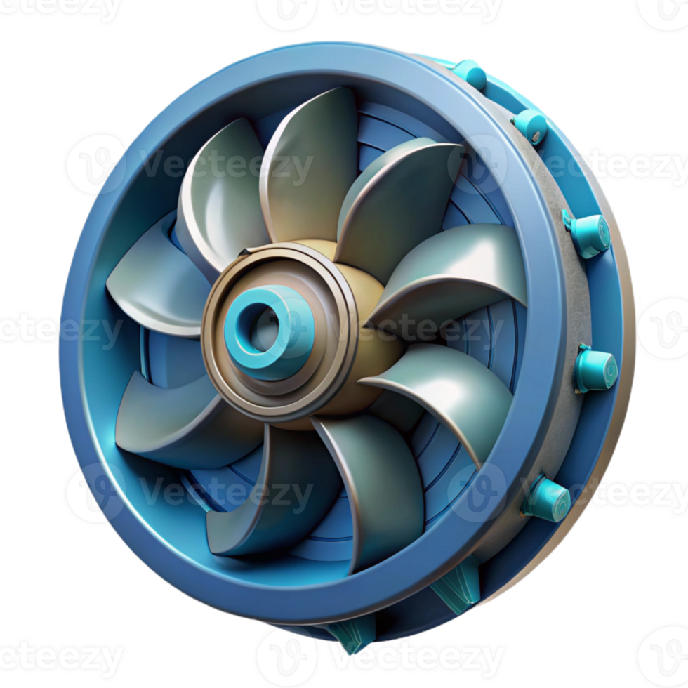 extraordinary rustic Tidal Turbine Rotor Hub Close Up Isolated png