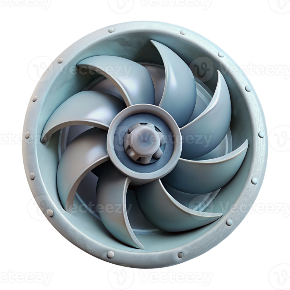 beautiful minimalist Tidal Turbine Rotor Hub Close Up Isolated high quality png
